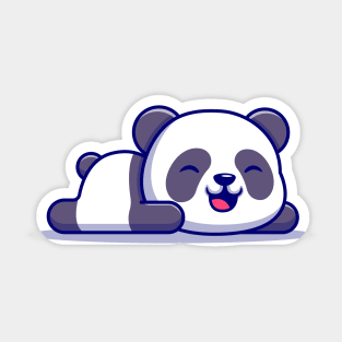 Cute Panda Sleeping Cartoon Vector Icon Illustration Sticker